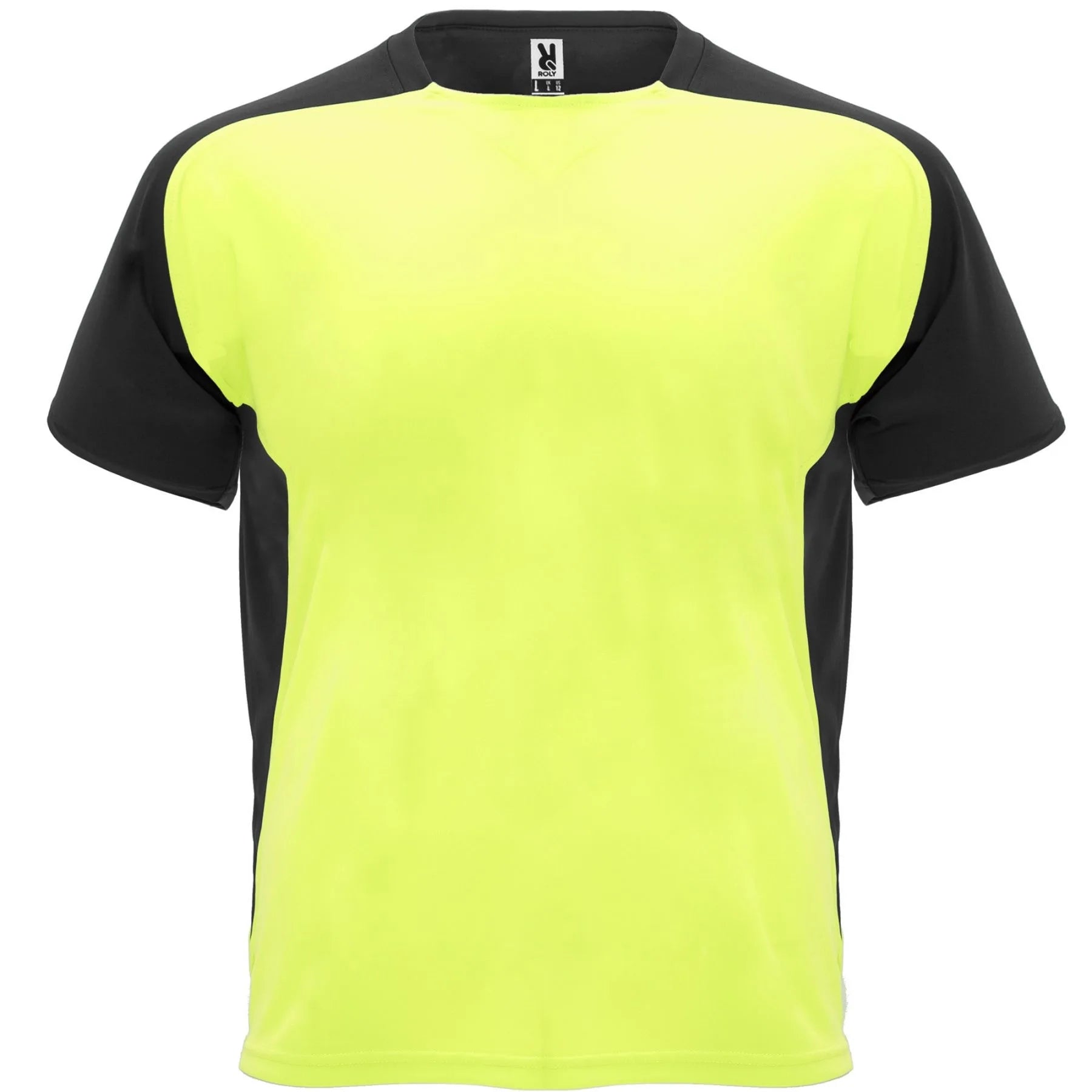 Camisetas BUGATTI AMARILLO FLUOR/NEGRO Roly
