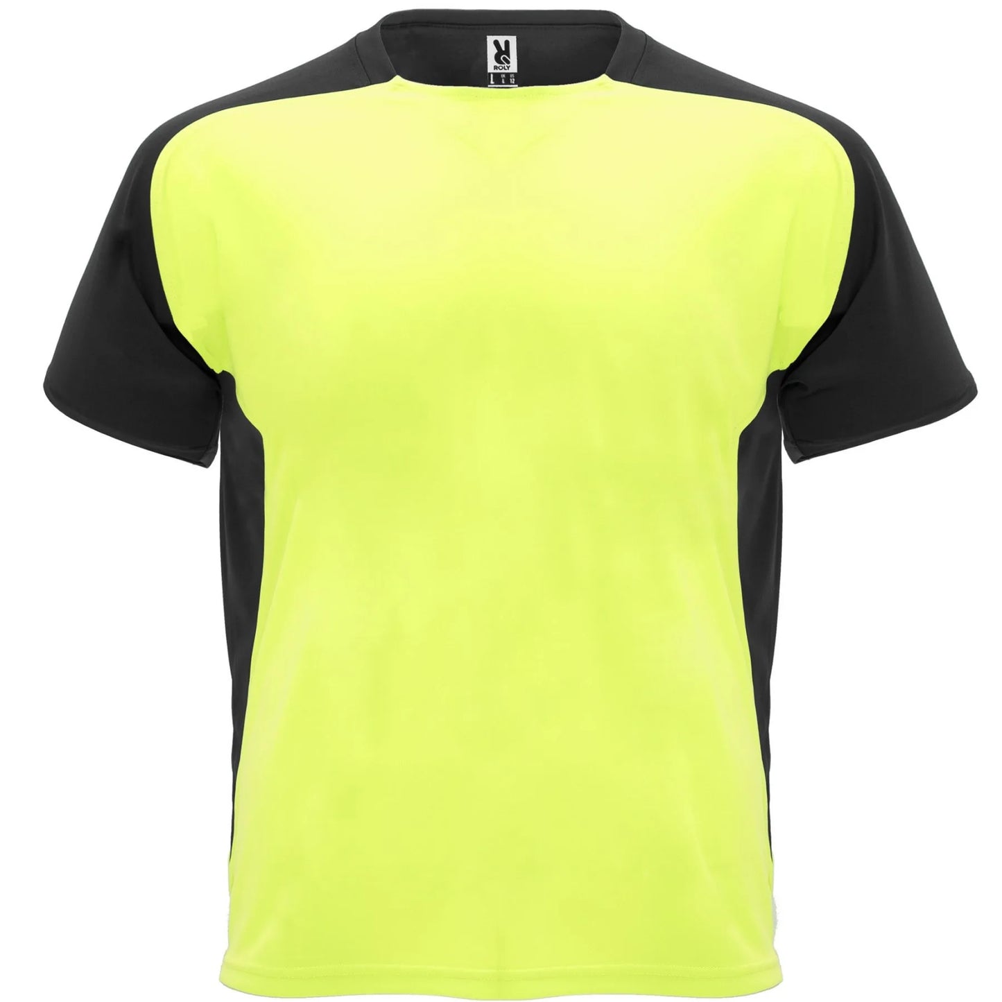 Camisetas BUGATTI AMARILLO FLUOR/NEGRO Roly