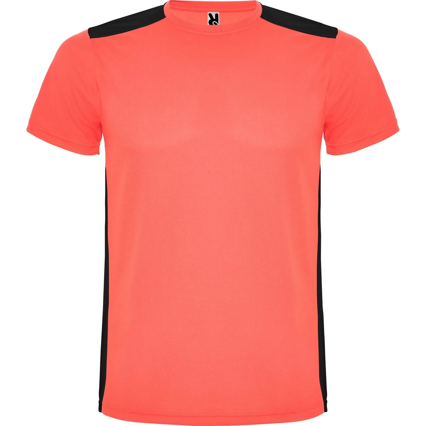 Camisetas DETROIT CORAL FLUOR/NEGRO Roly