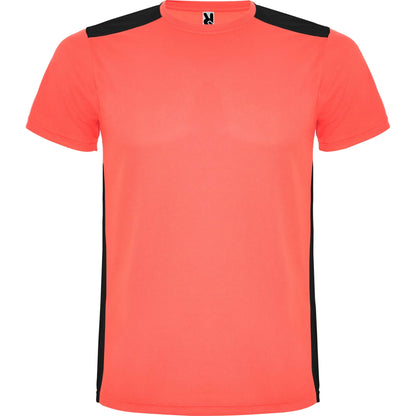 Camisetas DETROIT CORAL FLUOR/NEGRO Roly