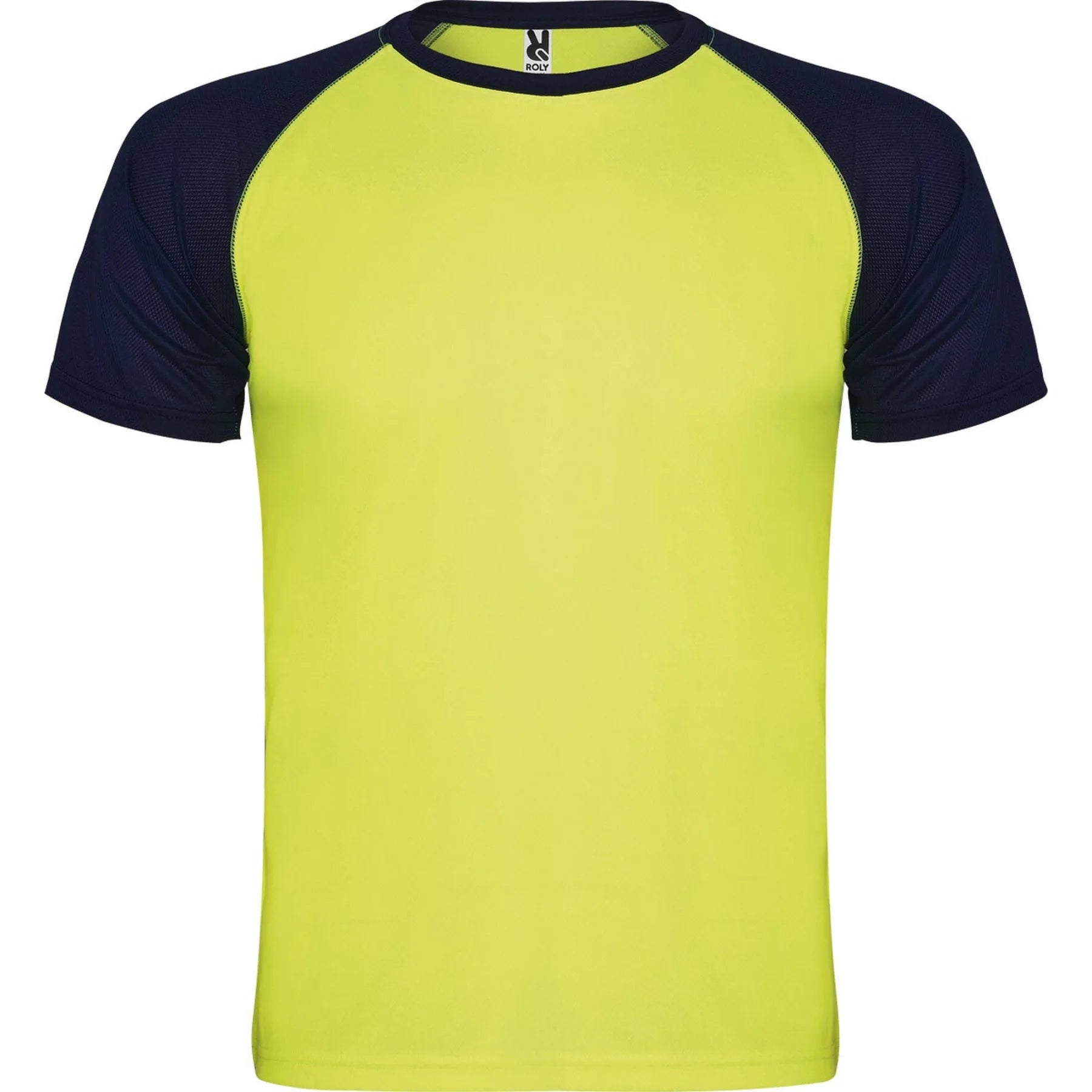 Camisetas INDIANAPOLIS AMARILLO FLUOR/MARINO Roly