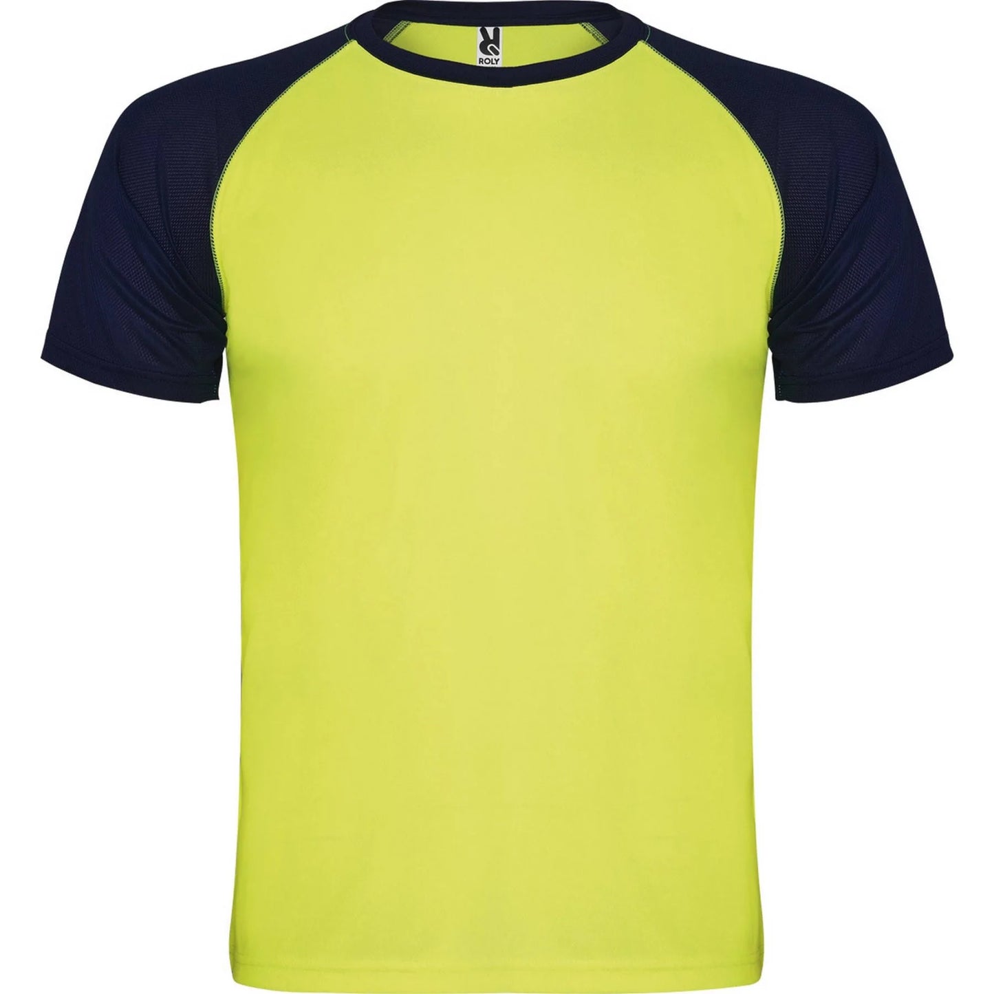 Camisetas INDIANAPOLIS AMARILLO FLUOR/MARINO Roly