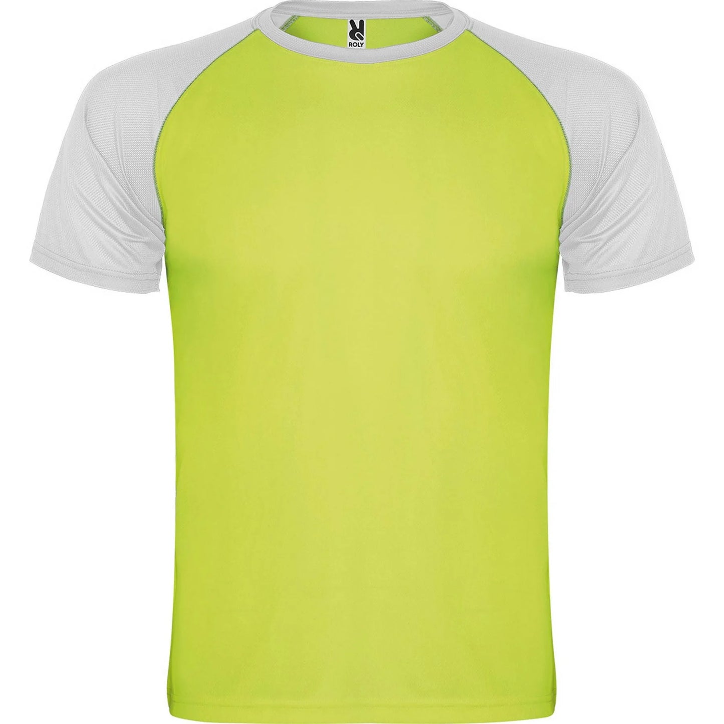 Camisetas INDIANAPOLIS VERDE FLUOR/BLANCO Roly