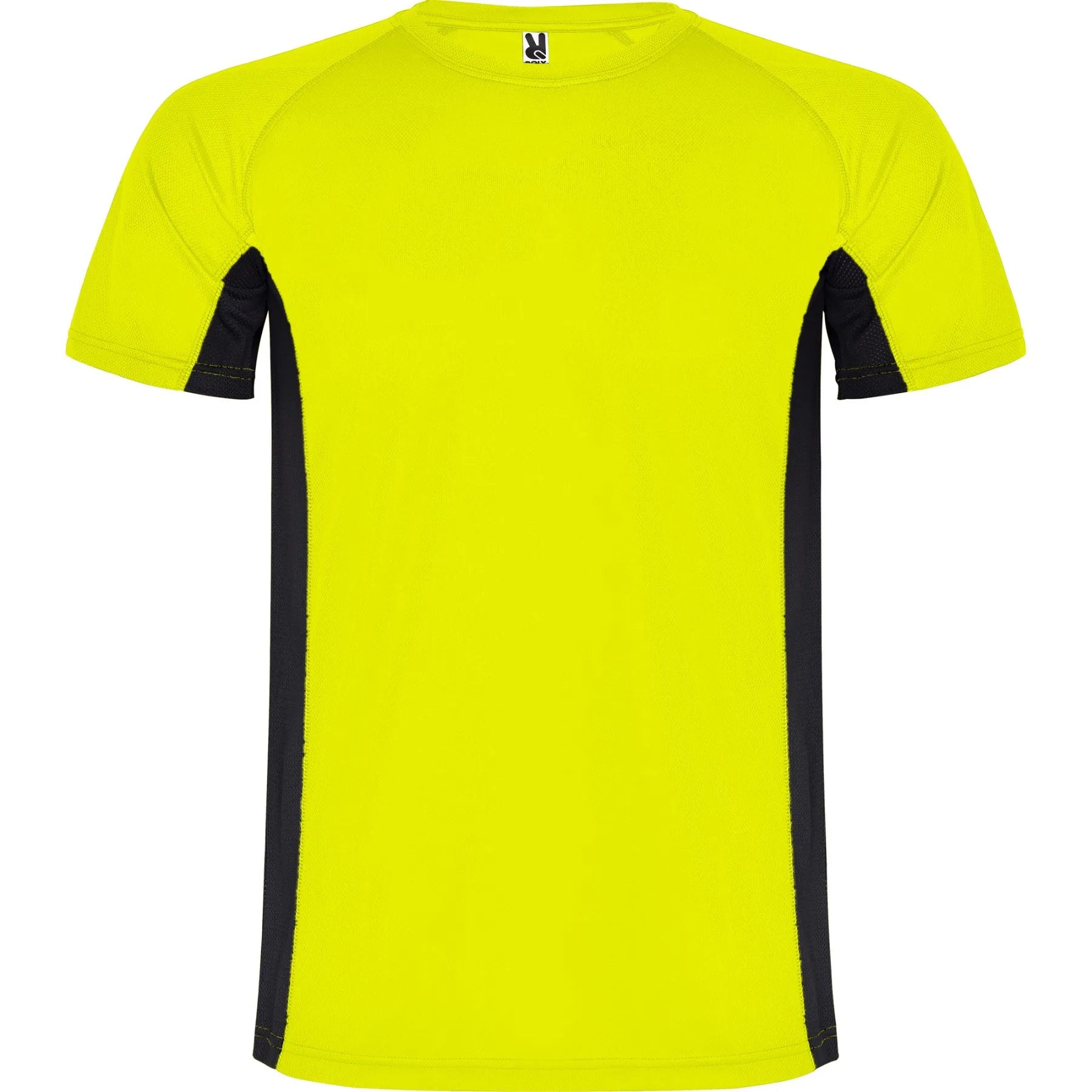 Camisetas SHANGHAI AMARILLO FLUOR/NEGRO Roly