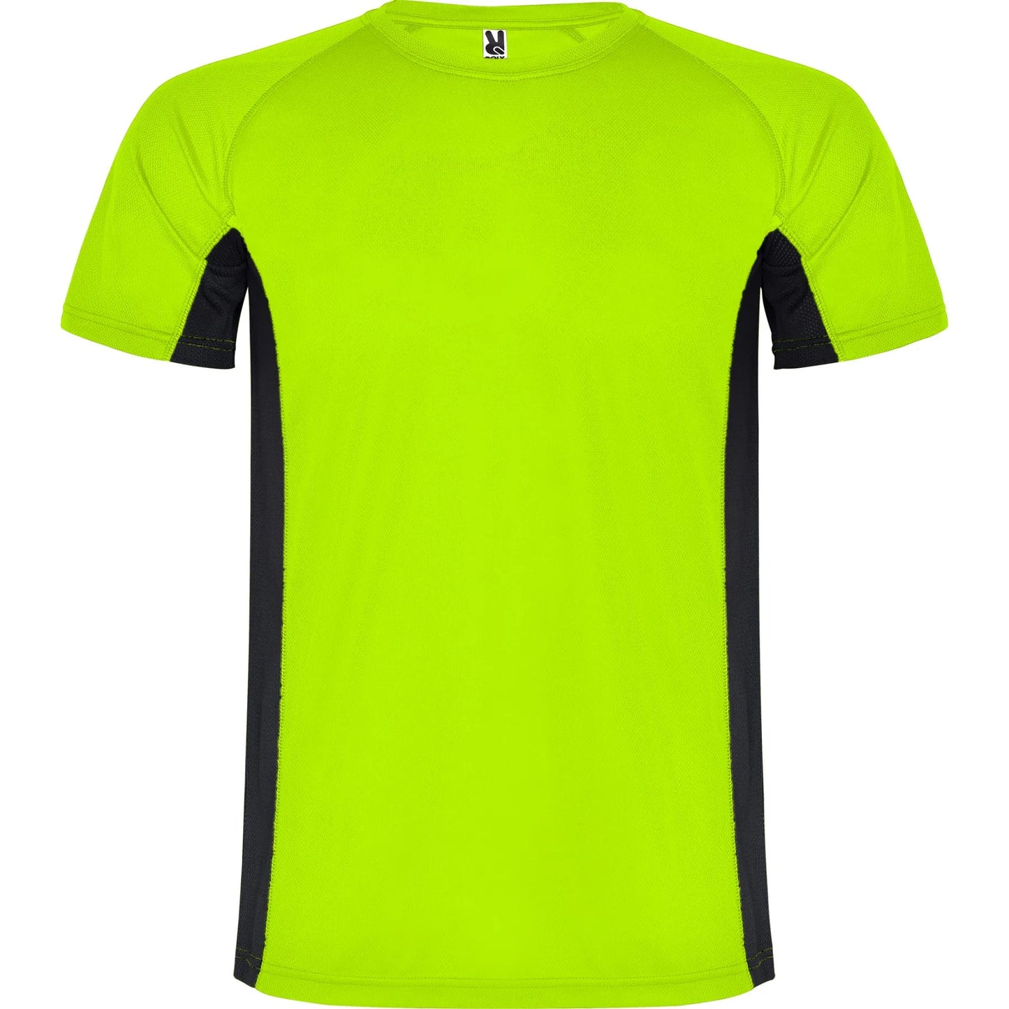 Camisetas SHANGHAI VERDE FLUOR/NEGRO Roly