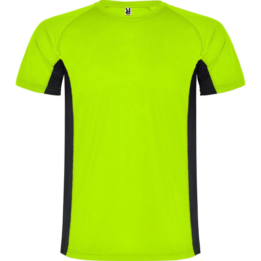 Camisetas SHANGHAI VERDE FLUOR/NEGRO Roly
