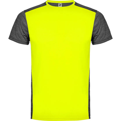 Camisetas ZOLDER AMARILLO FLUOR/NEGRO VIGORE Roly