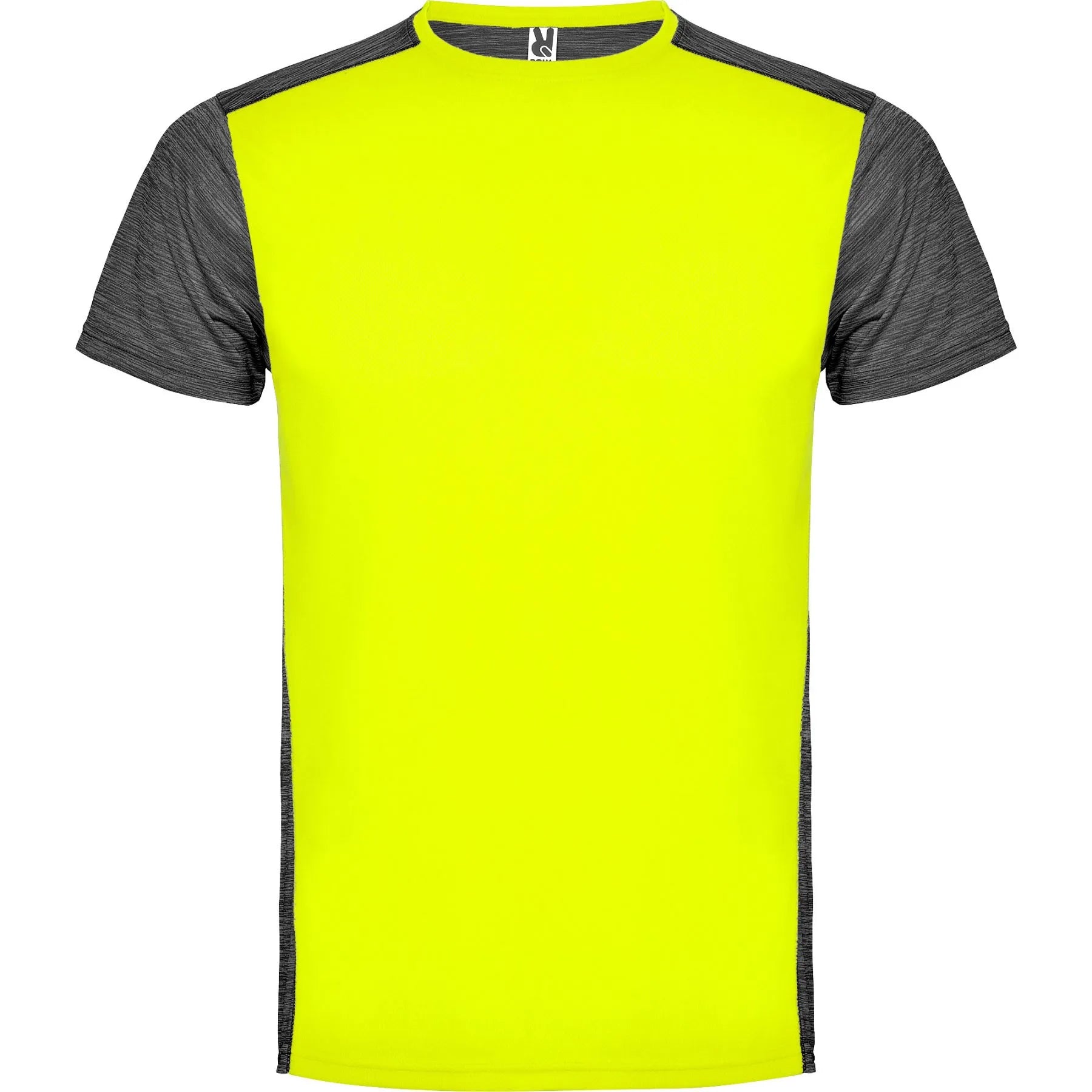 Camisetas ZOLDER AMARILLO FLUOR/NEGRO VIGORE Roly