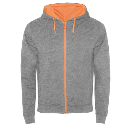 Sudaderas FUJI GRIS/NARANJA FLUOR Roly